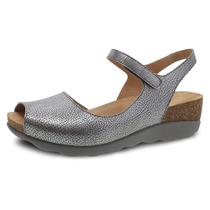 Sandália de cunha Dansko Marcy para mulheres Pewter Metallic 42-43EU
