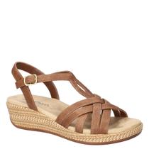Sandália de cunha Easy Street Lua feminina bronzeada tamanho 9 Sandália de cunha Easy Street Lua feminina bronzeada tamanho 9