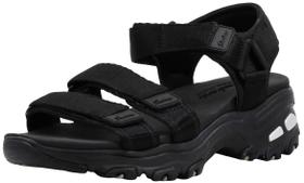 Sandália de cunha Skechers D'Lites-Fresh Catch preta Sandália de cunha Skechers D'Lites-Fresh Catch preta
