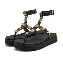 Sandália de Dedo Feminina Papate Gladiadora Rasteirinha Tratorada Plataforma