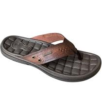 Sandalia de Dedo Masculina De Couro Chinelo Para Homem Pegada Original 131221