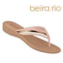 Sandalia de Dedo RasteiraTamanco Feminino Conforto com Salto Anabela Linha Conforto Beira Rio