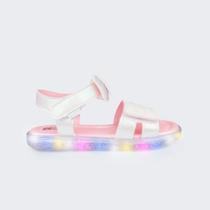Sandália de Led Infantil Feminina Luli Laço Branco Pampili Sandália de Led Infantil Feminina Luli Laço Branco Pampili