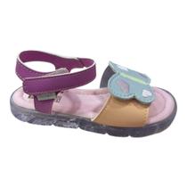 Sandália de Led Infantil Pampili Lulli Borboleta Candy Colors