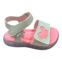 Sandália de Led Infantil Pampili Mini Coração Rosa 757.010