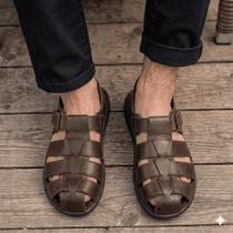 Sandália De material sintético Masculina Modelo Franciscana percata Para Idosos Confortável Sandália De material sintético Masculina Modelo Franciscana percata Para Idosos Confortável