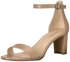 Sandália de salto alto em couro natural feminino Nine West Price