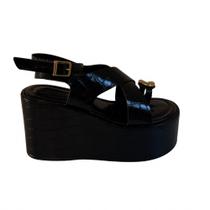 Sandália De Salto Alto Feminina Plataforma Anabela Elegante Casual Confortável