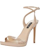 Sandália de salto alto Nine West Zadie3 para mulheres, tamanho creme 6.5