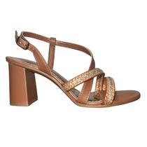 Sandália de Salto Bloco Feminino Dakota Y7932 Marrom