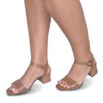 Sandália de Salto em Couro Whisky