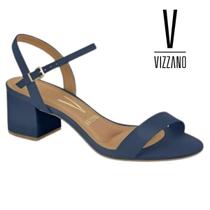 Sandalia De Salto Vizzano Original Feminina Salto Bloco Casual Conforto Sandalia Fecho Fivela Lancamento Dia A Dia