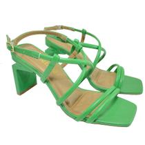 Sandália Di Valentini Tiras Salto Kattie - Verde Sandália Di Valentini Tiras Salto Kattie - Verde