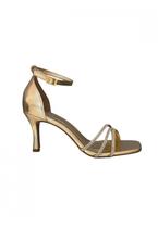 Sandália Dourada Com Strass Salto fino 7cm Tamanhos:37 Sandália Dourada Com Strass Salto fino 7cm Tamanhos:37