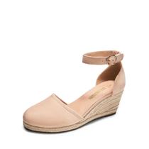 Sandália DREAM PAIRS AMANDA-2 Nude Camurça Plataforma Anabela Sandália DREAM PAIRS AMANDA-2 Nude Camurça Plataforma Anabela