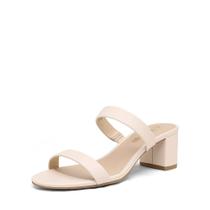 Sandália DREAM PAIRS com Duas Tiras, Bico Aberto e Salto Grosso de 6 cm