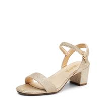Sandália DREAM PAIRS DWUWHS2503 Dourada com Salto Bloco de 5,7 cm e Tira no Tornozelo Sandália DREAM PAIRS DWUWHS2503 Dourada com Salto Bloco de 5,7 cm e Tira no Tornozelo