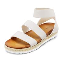 Sandália DREAM PAIRS JIMMIE Plataforma Branca 4,5 cm Tamanho 39