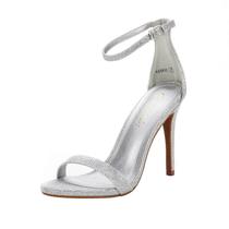 Sandália DREAM PAIRS KARRIE Glitter Prata Salto Alto 10,5 cm Sandália DREAM PAIRS KARRIE Glitter Prata Salto Alto 10,5 cm