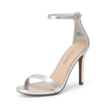 Sandália DREAM PAIRS KARRIE Metalizada Prata Salto Stiletto 10,5 cm Sandália DREAM PAIRS KARRIE Metalizada Prata Salto Stiletto 10,5 cm