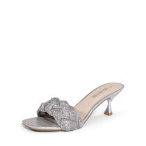 Sandália DREAM PAIRS SDHS2216W Salto Baixo com Strass Prata Sandália DREAM PAIRS SDHS2216W Salto Baixo com Strass Prata