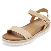 Sandália DREAM PAIRS Sunna Nude com Plataforma e Tira no Tornozelo 7,5 EUA Sandália DREAM PAIRS Sunna Nude com Plataforma e Tira no Tornozelo 7,5 EUA