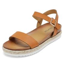 Sandália DREAM PAIRS Sunna Plataforma Anabela Tan PU 38 Sandália DREAM PAIRS Sunna Plataforma Anabela Tan PU 38