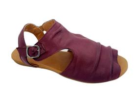 Sandália em Couro Drapeado Orange Chamonix