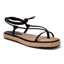 Sandália Espadrille Flatform Corda Preto