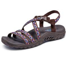 Sandália esportiva Skechers Reggae-Dream Weaver feminina Chocolate 8