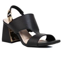Sandália F Salto Bloco C/ Detalhe Metalizado Bebecê T6099102