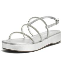 Sandalia Faminina Flat Metalizada Casual Conforto Via Marte Sandalia Faminina Flat Metalizada Casual Conforto Via Marte