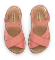 Sandália Fantoche Couro Flor- Petit Cheval