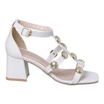 Sandalia Fechada Atras Calcanhar Salto Grosso Bloco Tachas Sandalia Fechada Atras Calcanhar Salto Grosso Bloco Tachas