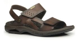 Sandália Fechada Com Regulagem Pegada Em Couro Casual Confort Masculino Adulto - Ref 133206-02 Sandália Fechada Com Regulagem Pegada Em Couro Casual Confort Masculino Adulto - Ref 133206-02