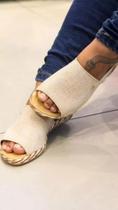 Sandália fechada juta