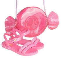 Sandália Fem Infantil Grendene Barbie Bag Rosa Médio 22492