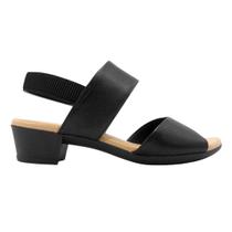 Sandália Fem. Salto Bloco Em Couro Legítimo Usaflex PA020020 Sandália Fem. Salto Bloco Em Couro Legítimo Usaflex PA020020