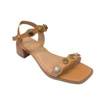 Sandália Fem Sua Cia Soft Salto Bloco Marrom Claro 8394.16156 Sandália Fem Sua Cia Soft Salto Bloco Marrom Claro 8394.16156