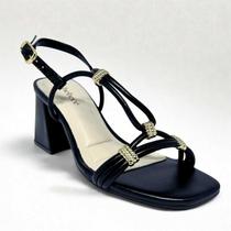 Sandália Feminina Adulto Salto Bloco Bebecê T6030-124