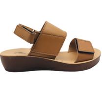 Sandalia feminina anabela anatomica ortopedica feet life 2045