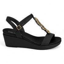 Sandália Feminina Anabela Beira Rio Fivela 8381.525 Sandália Feminina Anabela Beira Rio Fivela 8381.525