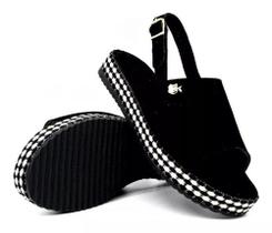 Sandália Feminina Anabela Confortável Pingente Maçã