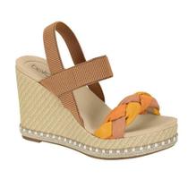 Sandalia feminina anabela coral/mostarda beira rio 8406.613 - Sandália  Feminina - Magazine Luiza