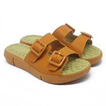 Sandália Feminina Anabela duas fivelas Confort Mod. 0501BK