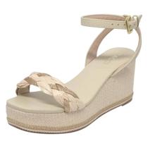 Sandália Feminina Anabela Media Conforto Sofisticação Cacci