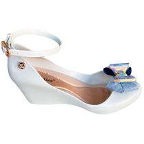 Sandália Feminina Anabela Miss Miss Laço Jeans Blogueiras