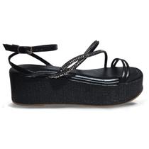 Sandália Feminina Anabela Papete Salto Plataforma 78008