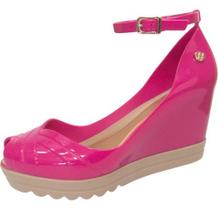 Sandália Feminina Anabela Plataforma Tratorada moda elegante confortável ref 10259 Miss Miss