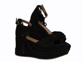 Sandália plataforma amarração crua - R$ 119.00, cor Nude (salto em corda)  #95489, compre agora | Shafa